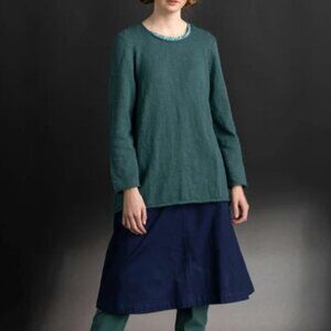 Gudrun Sjoden Bastis cotton sweater, opal green, size S